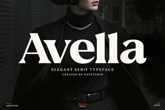 Avella: A Modern Serif Font for Sophisticated Brand Identities