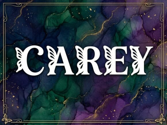 Carey Font: Whimsical Display Typeface for Crafters
