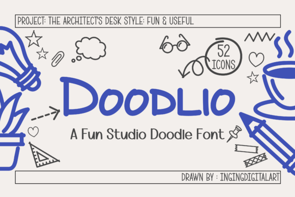 Doodlio Font: Elevating Editorial Layouts with Studio Doodles
