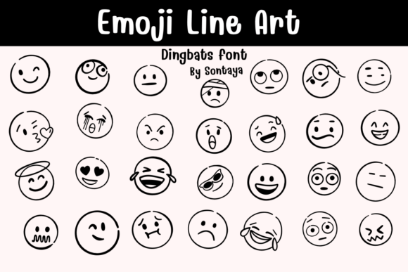 Emoji Line Art Font for Scroll-Stopping Marketing