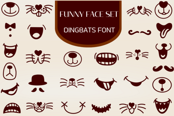 Funny Face Set Font: Quirky Dingbats for Scroll-Stopping Social Media Design