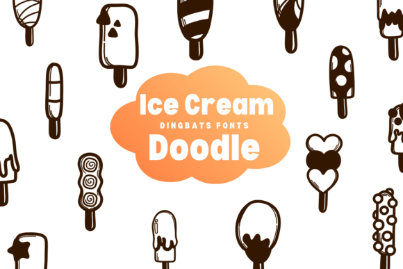 Ice Cream Doodle Font for Editorial Design and Layouts