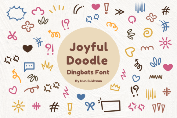 Joyful Doodle: A Sketch-Style Dingbat Font for Creative Projects