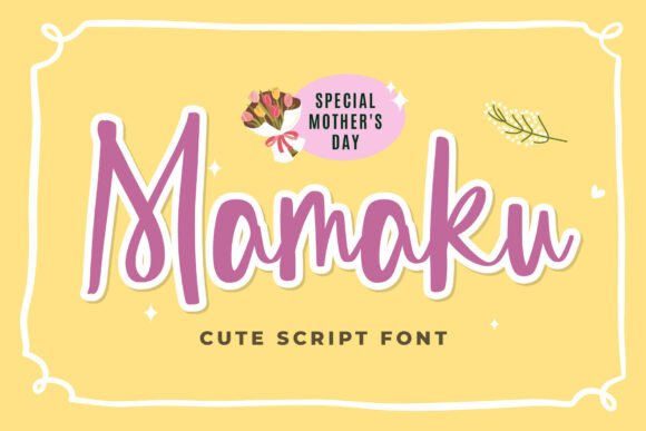 Mamaku Font: Whimsical Script for Handmade Products