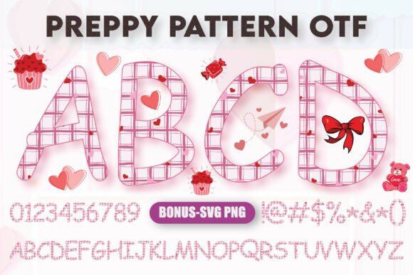 Preppy Pattern Font: Cute Trendy Decorative Alphabet for Crafters & Sellers