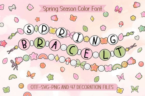 Spring Bracelet Font: Playful Branding for Small Business