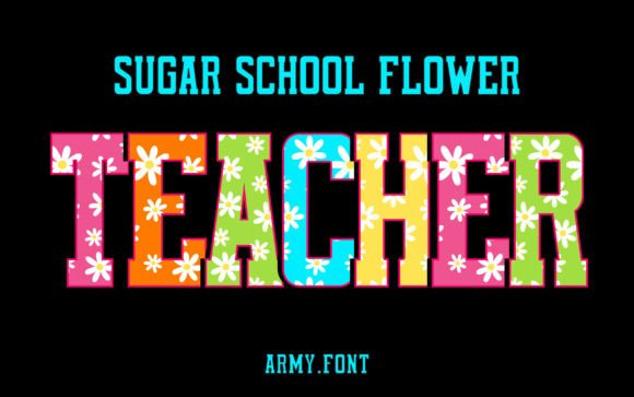 Sugar School Flower Font for Playful Business Branding