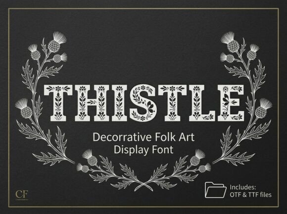 Thistle Font: Rustic Display Type for Campaigns