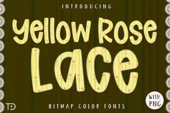 Yellow Rose Lace Font: Elevating Marketing Designs with Shabby Chic Elegance